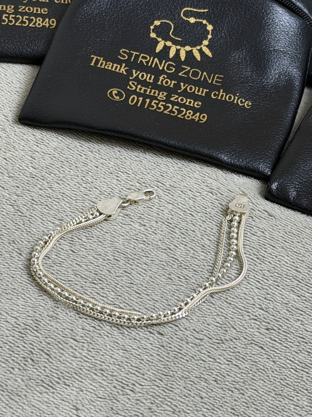 925 Sterling Silver Layered Bracelet