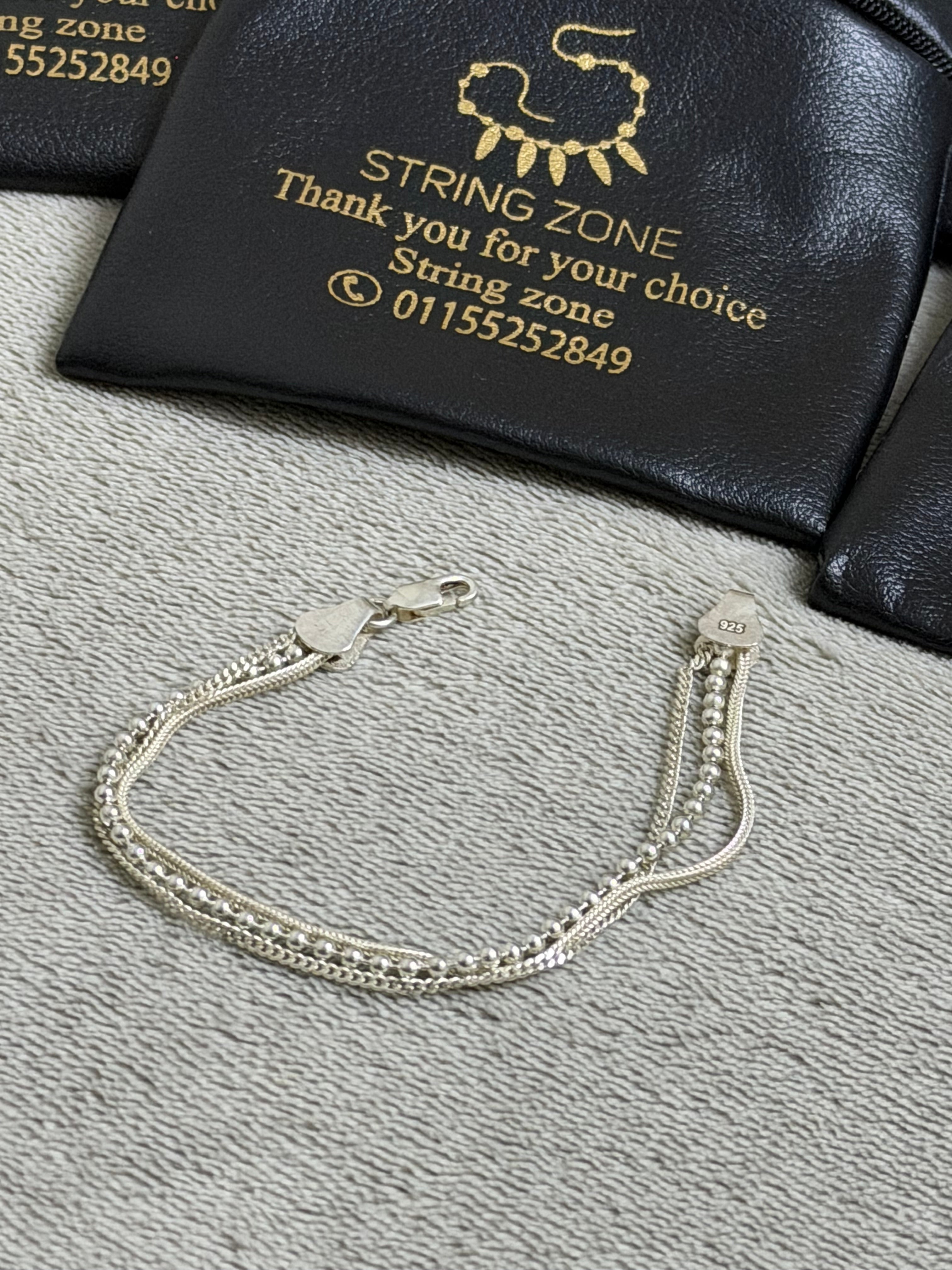 925 Sterling Silver Layered Bracelet